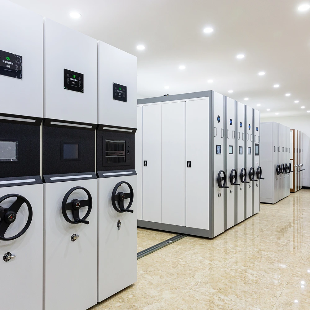 Large Filing Cabinets Storage Shelf Bank Office Furniture Industrial High Density Steel System Mobile Shelving