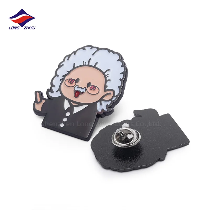 Longzhiyu Professional Crafts Supplier Funny Cute Cartoon Character Metal Badges Souvenirs Soft Hard Enamel Lapel Pins