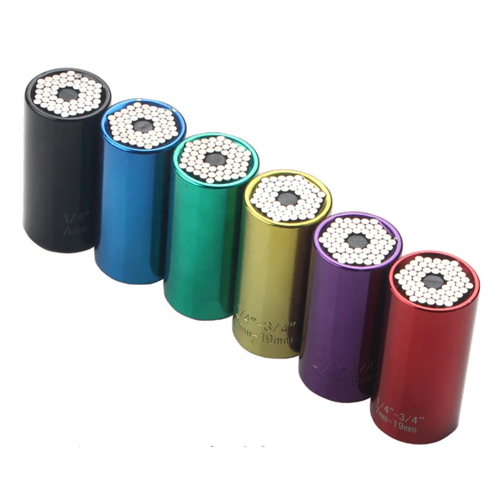 Universal Socket Adjustable 7-19mm Torque Ratchet Socket Wrench Set Spanner Multi-Function Hand Tool Set