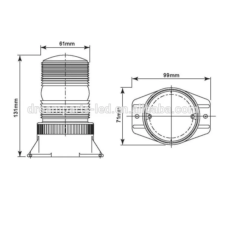 Safety Warning System LED Forklift Beacon Light for Sale - 10- 110V DC - Amber Lamp Color - China Wholesale