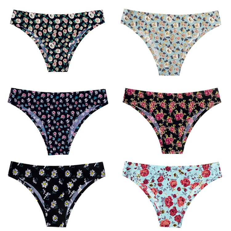 Womens Sexy Underwear Printed Thongs For Woman