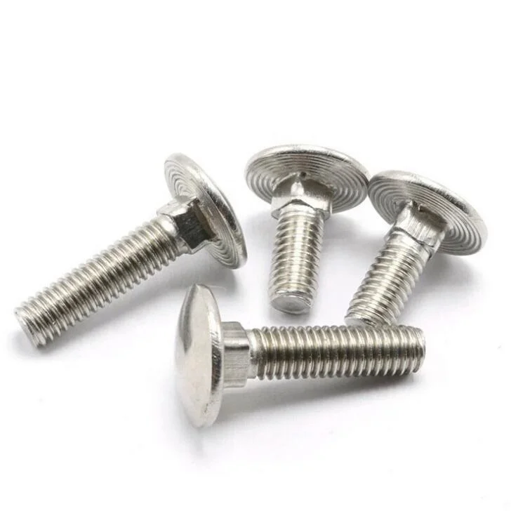 China Factory DIN603  Stainless Full Thread Half Thread Round Head Square Neck Carriage Bolt Mushroom Head Carriage Screw