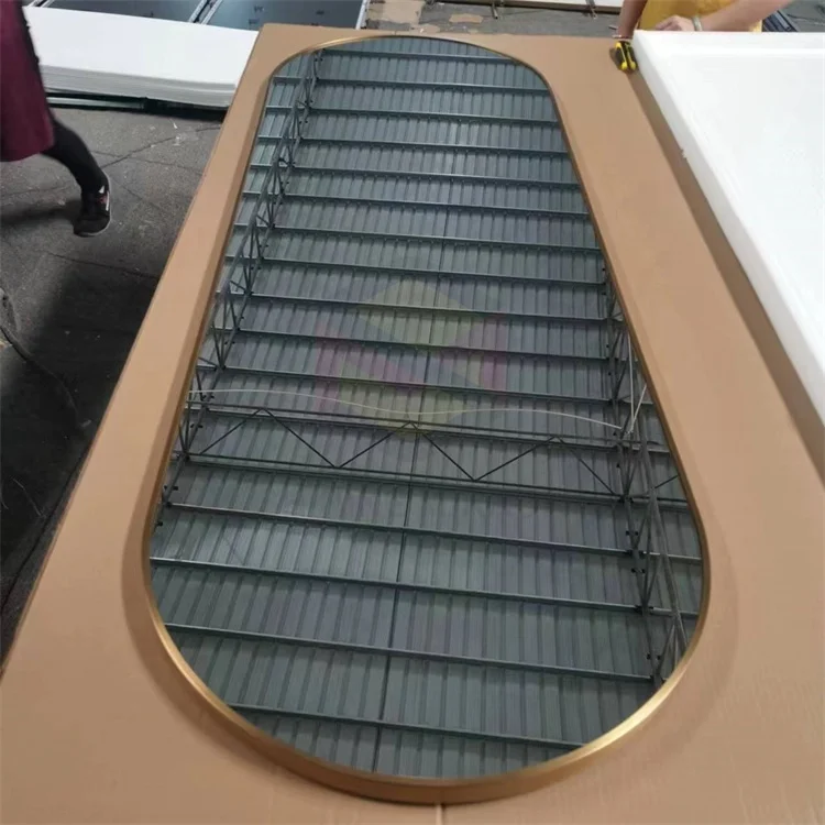 Wholesale Modern  Mirror for Bathroom Wall Mounted Large Welding Stainless Steel Frame Mirrors Mirrors Factory