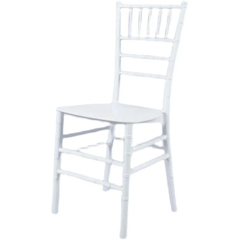 Modern Simple White Plastic Backrest Home Restaurant Hotel Outdoor Wedding Napoleon Chair