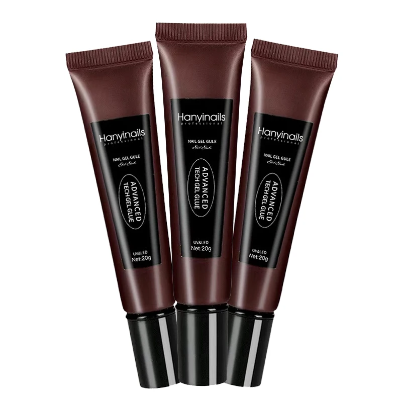 Hanyinails Nail Kit Professional Press On Gel Quick Building Extend Gel Tool False Nails Tips Glue Gel