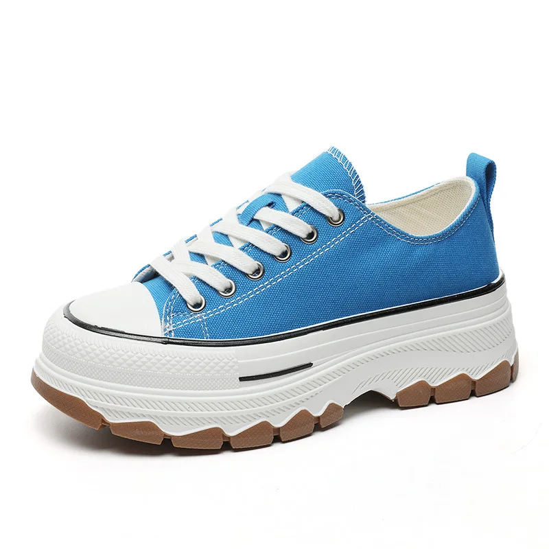Women lady school student canvas shoes blank shoes white black red casual shoes