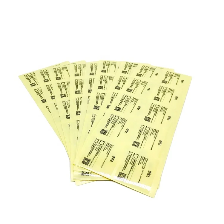 Printable Full Color Blank Waterproof Self Adhesive Glossy / Matte / Clear Film Sheet Vinyl Sticker Label Paper