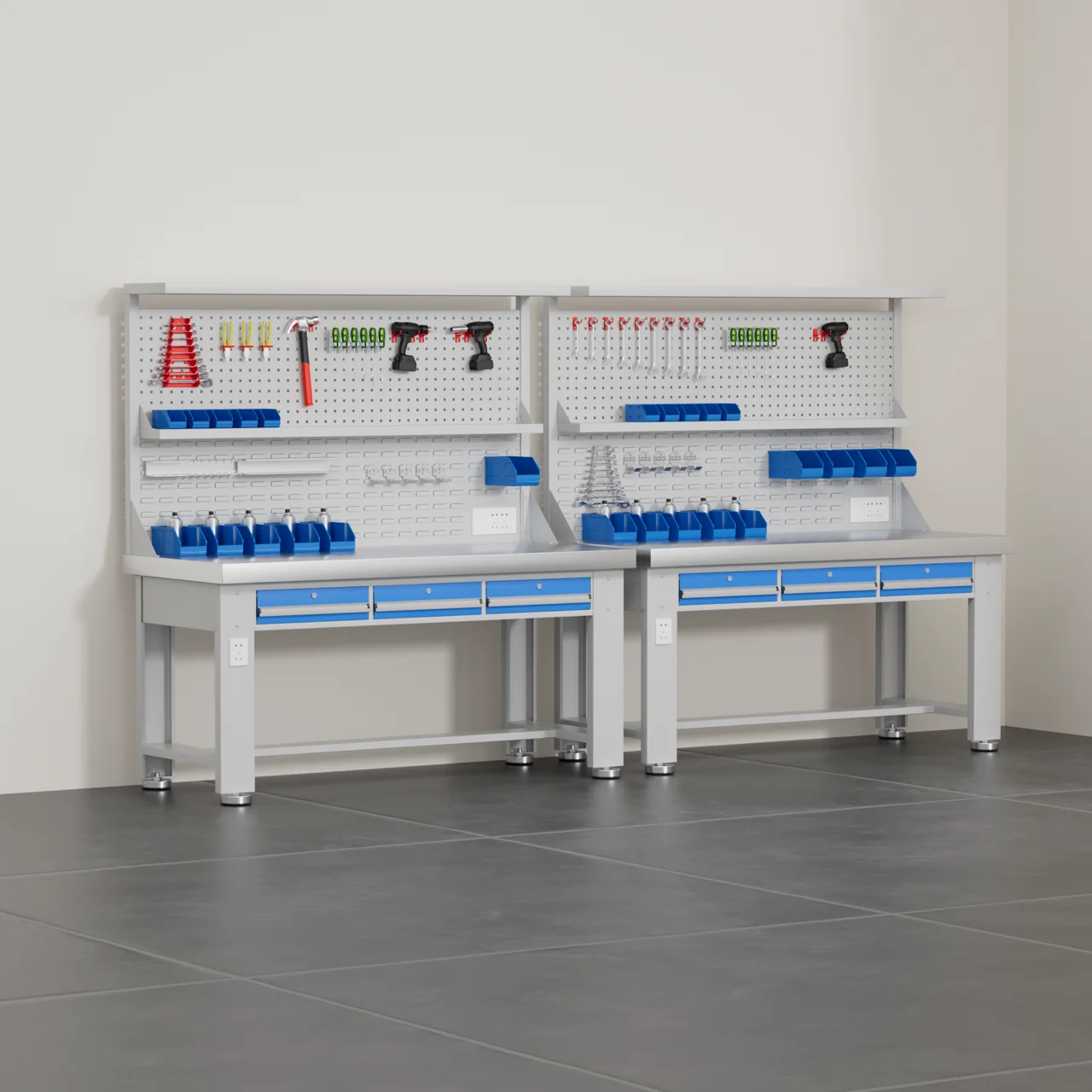 On-Time Shipping Garage Workstation Workbench Cold Rolled Steel Plate Esd Workbenches