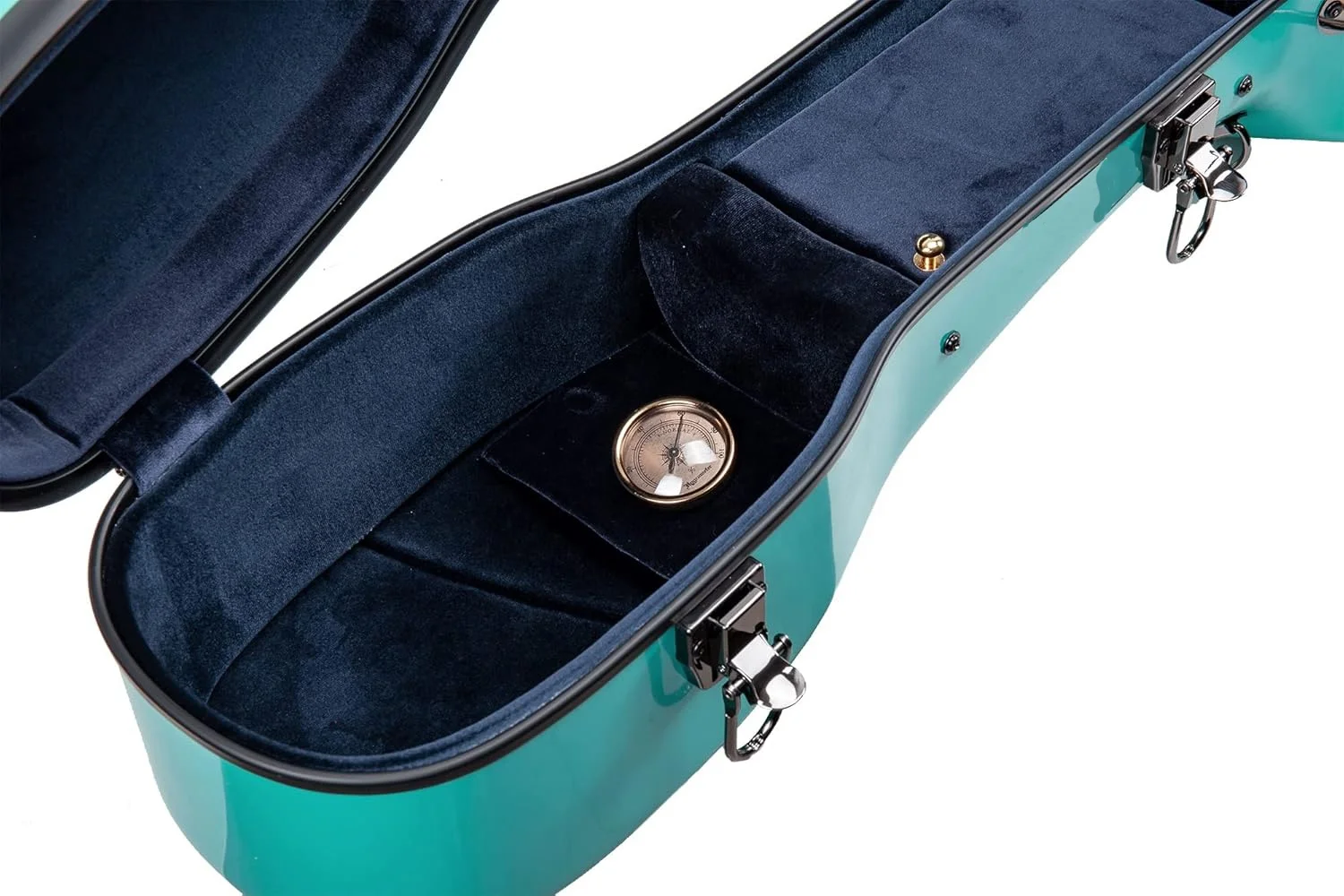 Manufacturer Fiberglass Green Acoustic Guitar Case with Backpack Fiberglass Classical Guitar Cases