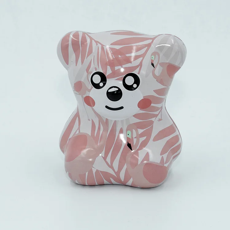 Bear Shape Tin Box Candy Cookie Chocolate Metal Tea Packing