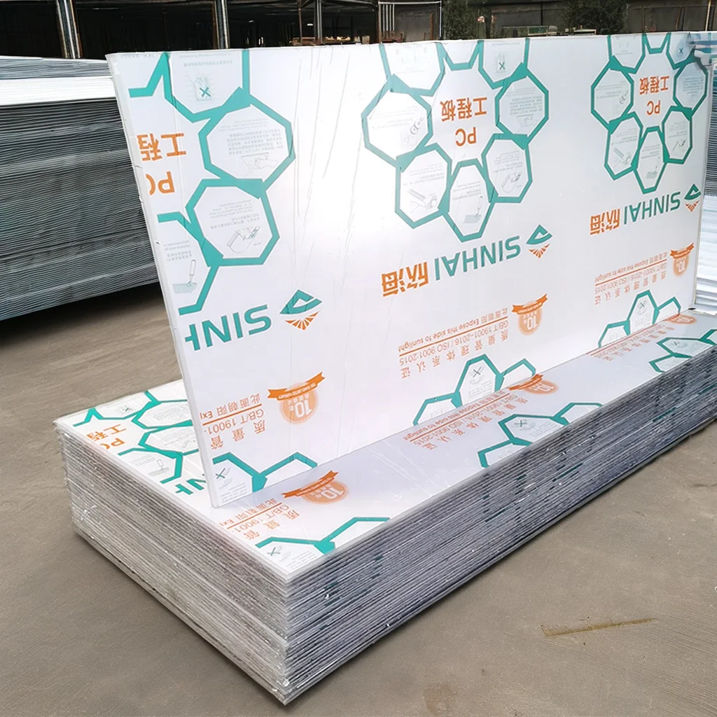 XINHAI Modern Design Solid Polycarbonate Sun Sheets 3mm Hard Plastic Transparent Clear Sheets for Hotel Roofs