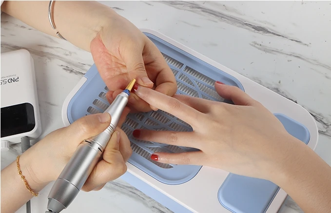 High Quality Nail Dust Vacuum Cleaner 60W Strong Suction Built-In Battery Low Noise Fine Mesh Filter Dust Collector Nail
