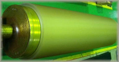 Solvent resistance chemical resistance bearing print rubber roller