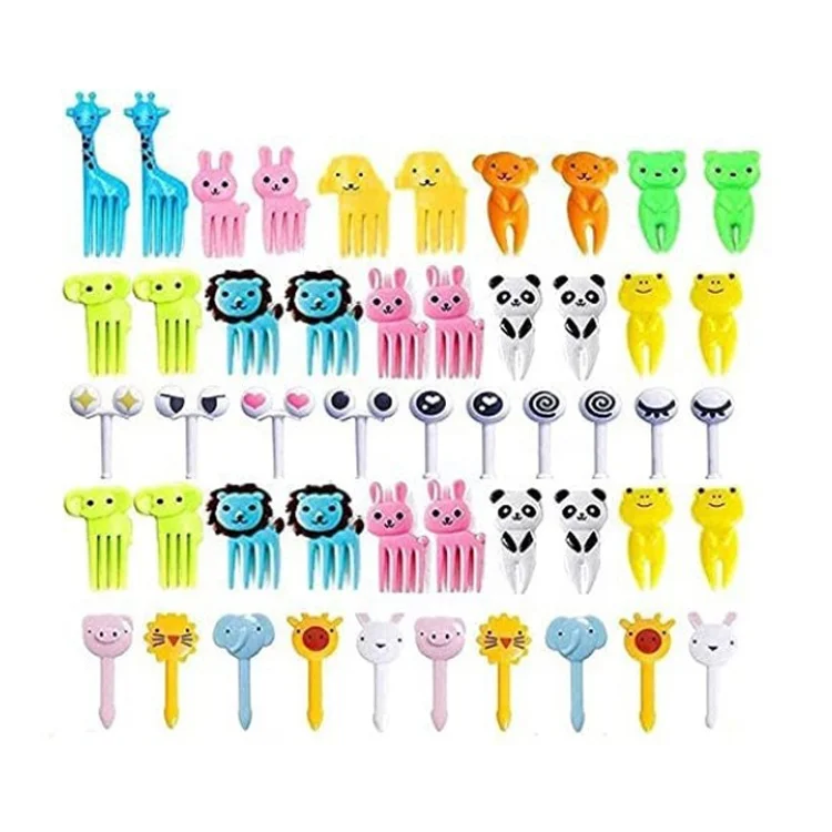 Горячая Распродажа, детский Ланч-бокс Bento, аксессуары, пластиковые милые медиаторы для еды животных для детей