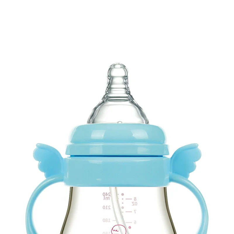 New product Angel shape baby milk feeding bottle BPA free easy to clean ppsu feeding bottle