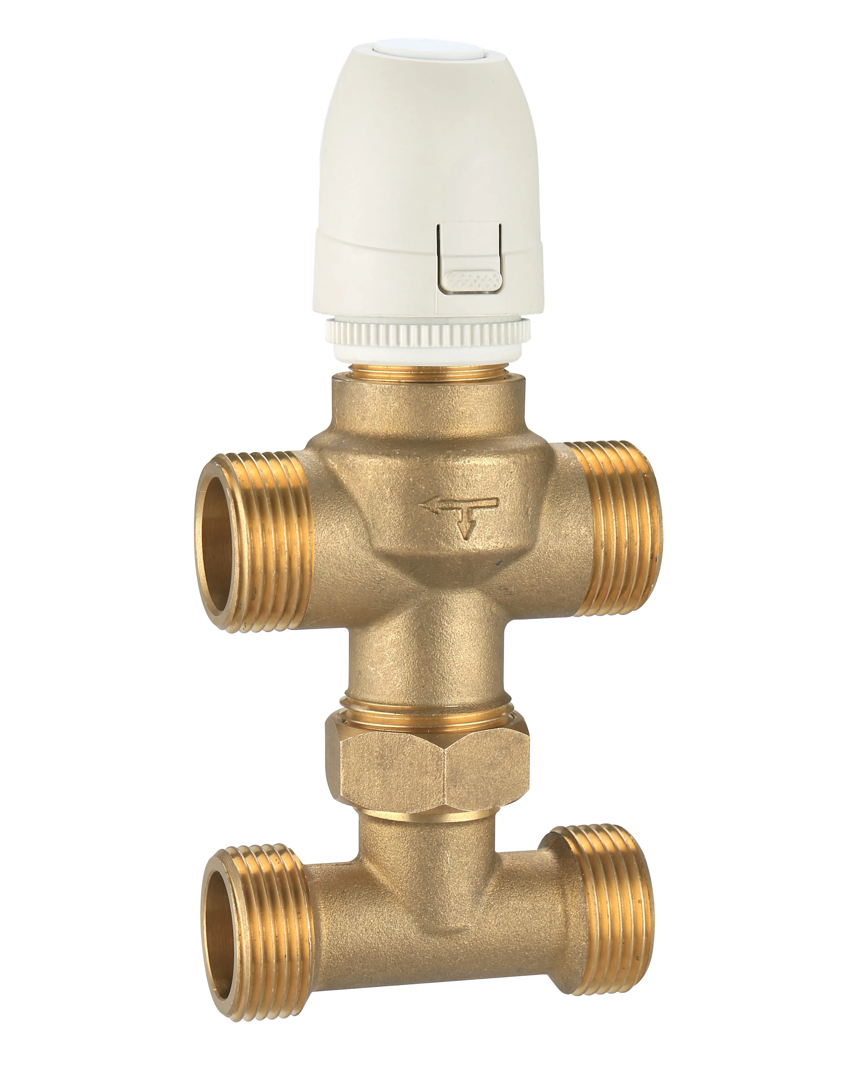 Factory Director Price DN20 DN25 4 way Brass Motorized Fan Coil Valve With Actuator