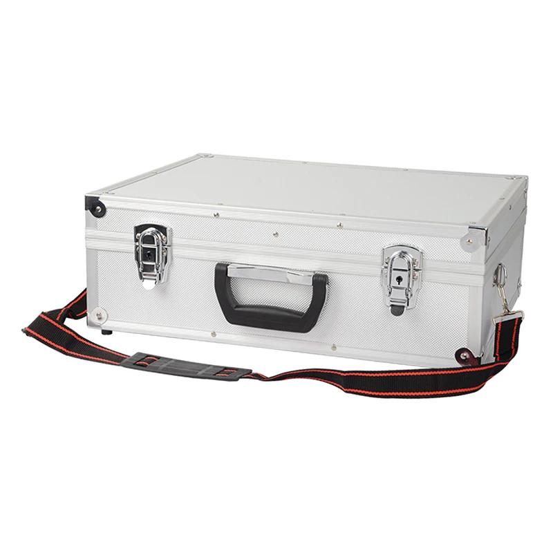 Aluminum Large Tool Case With Compartments Sliver Aluminum Barber Tool Case With Inner Tray