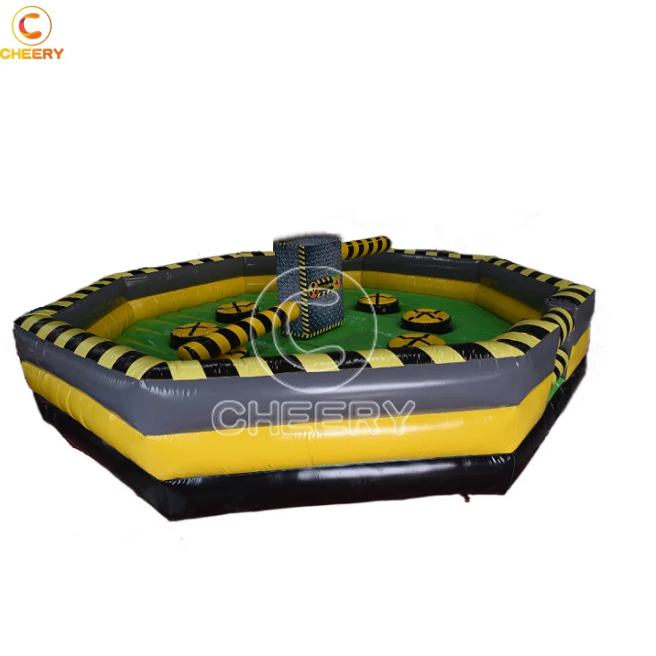 New Amusement Park Equipment Kids Course Inflat Wipeout Machine Meltdown Inflatable Jumping Machine