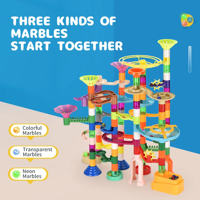 Premium Quality Marble Run Toy Building Block Toy Running Balls Sliding Track Construction Set
