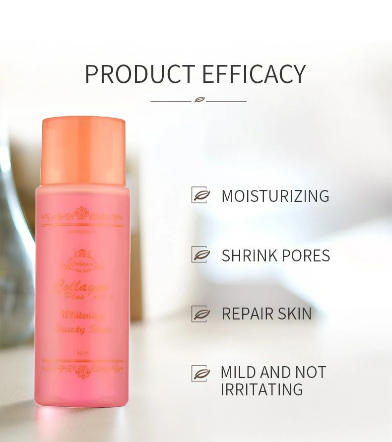 Hot Selling Collagen Plus Beauty Skin Care Face Moisturizing Hydrating  Whitening Brightening Beauty Facial Toner