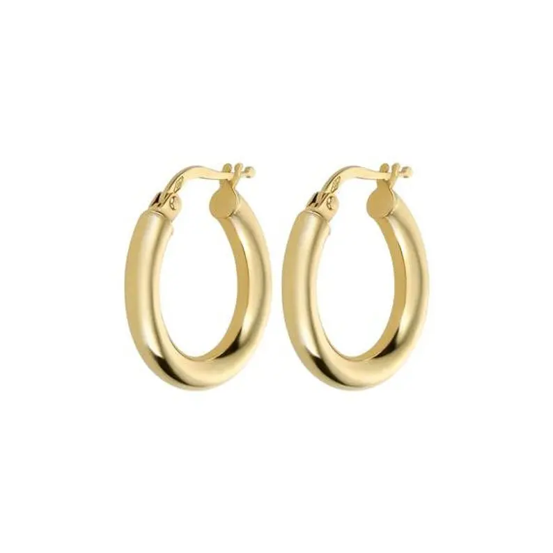 
Gold Chunky Stacking Hoops For Women 925 Sterling Silver Classic Hoops Stud Earrings For Women Girlfriend Gift Jewelry 