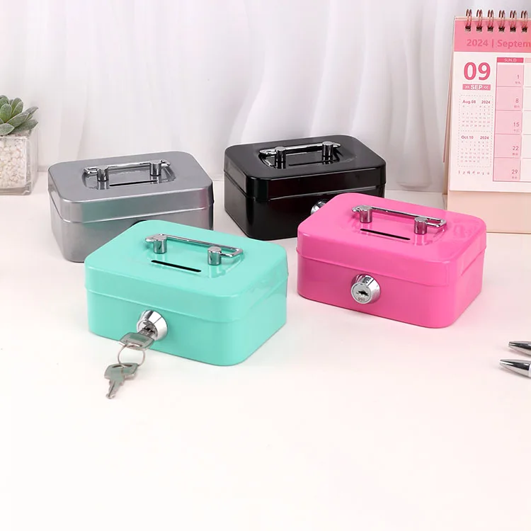 Custom Bulk Buy Money Box Colors Decorations For Home Money Saving Box  Handheld Metal Piggy Bank With Lock