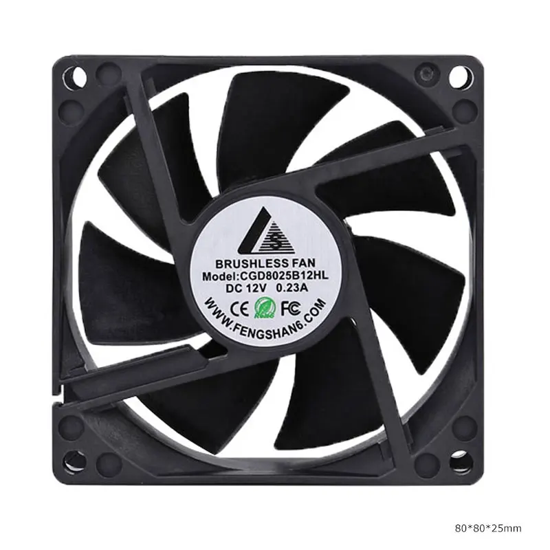 High CFM 8025 AC/DC Brushless Waterproof Axial Fan 80mm Cooling Fan
