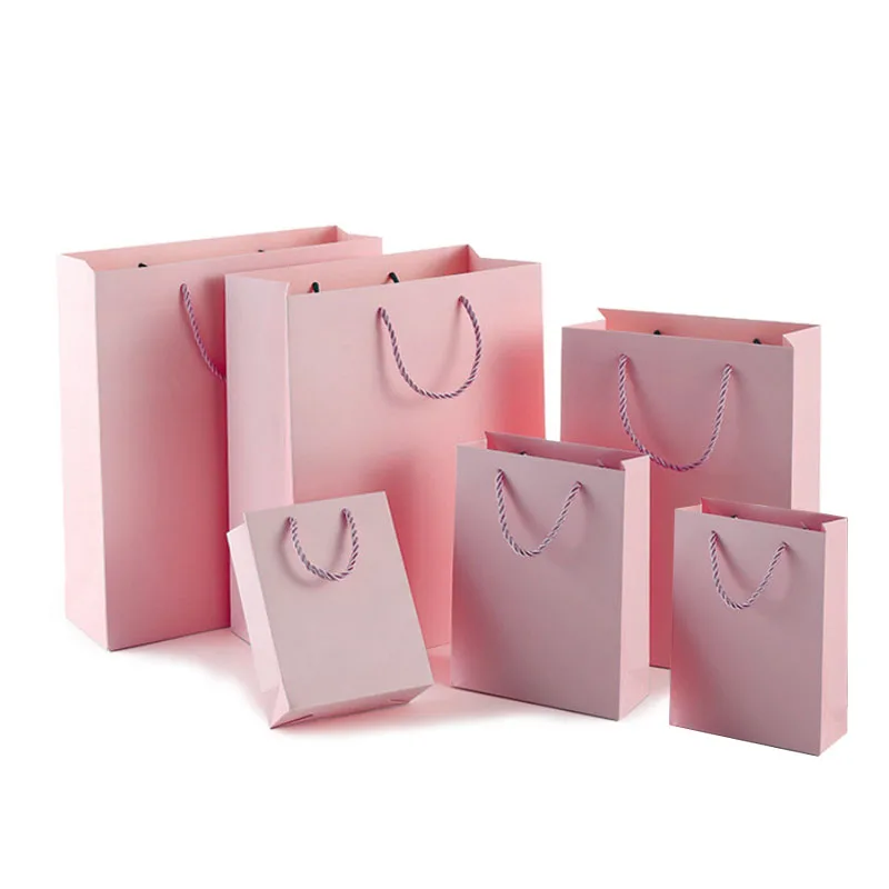 christmas gift bag Multiple Sizes small luxury valentines day Black Shopping wedding paper gift Bags