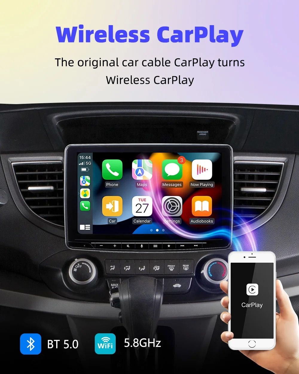 New Car Model Mini Wireless Android Car Smart Box Carplay Wireless Adapter Youtube Streaming Box Car Android Auto Dongle Ai Box
