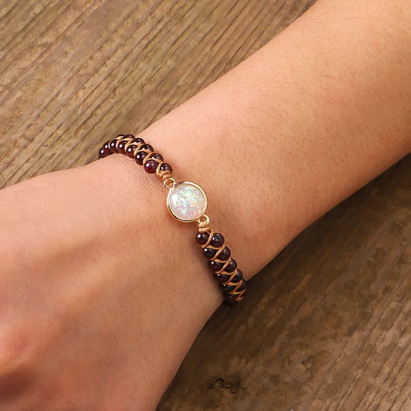  New Fashion High Quality Vintage Women Jewelry Natural Gemstone Stone Beads Macrame