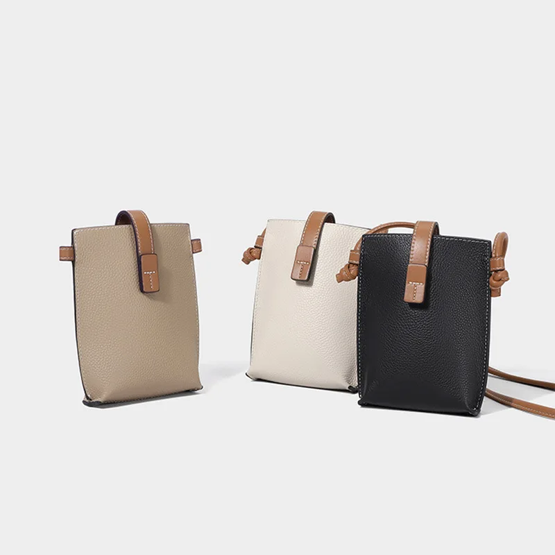 Wholesale PU Leather Mobile Phone Bag Leather Small Cellphone Shoulder Crossbody Bags for Women