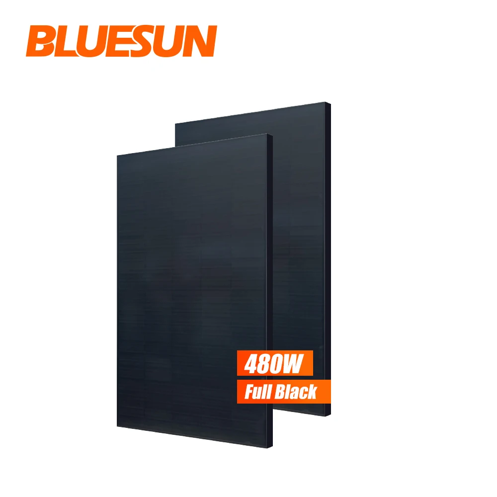 Bluesun EU склад быстрая доставка полностью черные солнечные панели 480 ВАТТ монокристаллические с сертификатом CE TUV