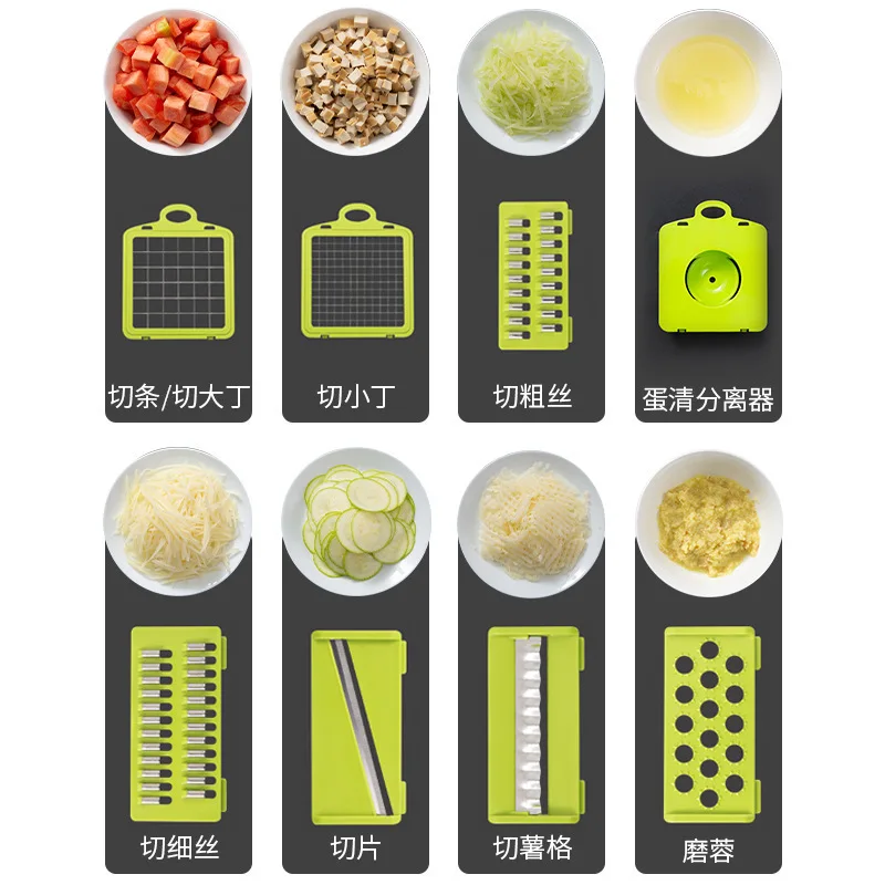 Multi-Function Plastic Vegetable Chopper Dicer Slicer Potato Shredder Kitchen Household Grater