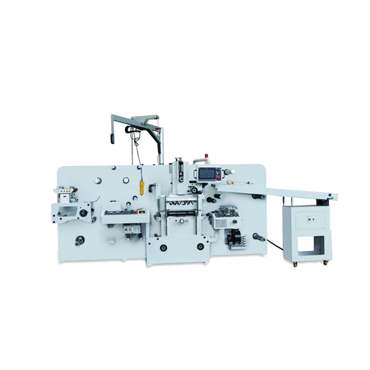 narrow web 350mm flat bed  adhesive label automatic die cutting machine
