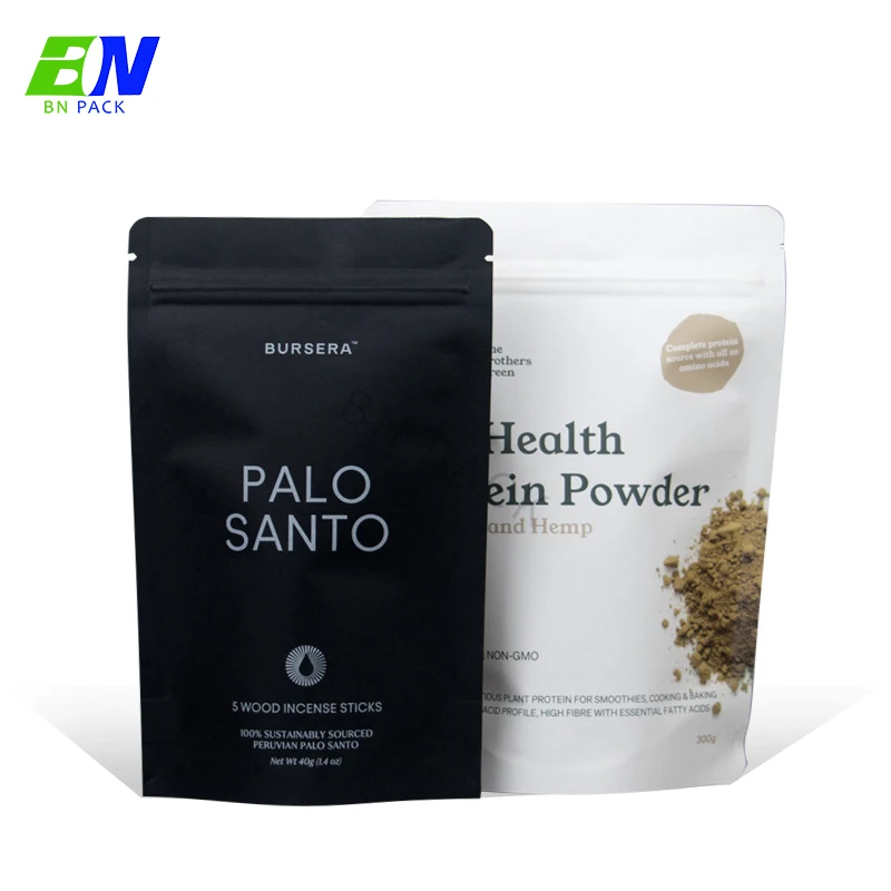 100g 250g 500g biodegradable waterproof paper bag pla coffee bag compostable window