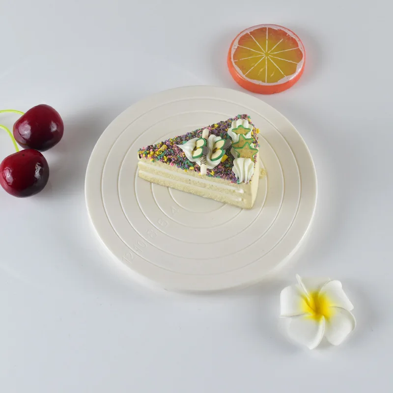 DIY Cookies Baking Plastic Pan Decorating Plate Rotating Table Round Cake Stand Tool Rotary