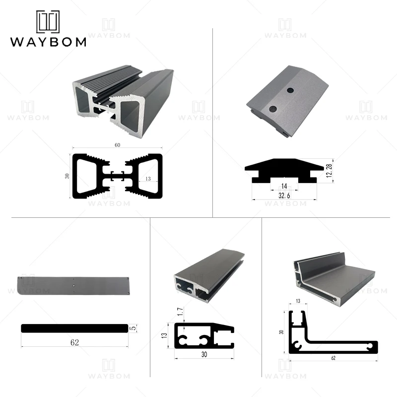 China Manufacturer Aluminium Kitchen Furniture Wardrobe Profiles Aluminum Pole System Profile