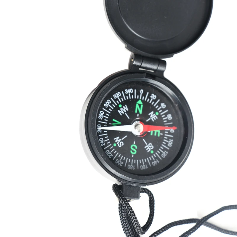 Professional Outdoor Waterproof Clamshell Compass Compass Multifunctional Portable Compass Lanyard Key Port