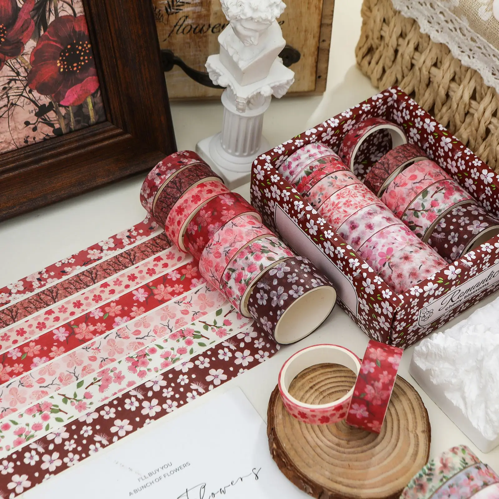 14 rolls cherry blossoms washi masking tape set for diy handcraft journaling decoration japanese style tapes