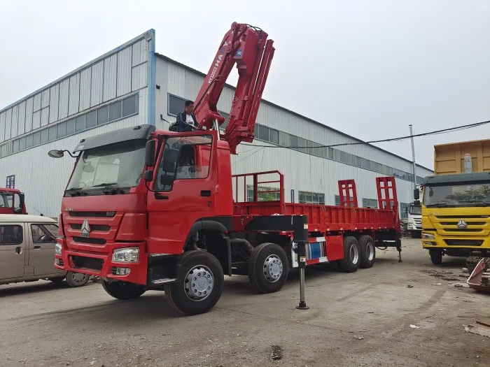 16t crane folding telescopic boom gruas arm hydraulic China Manipulator KMU with electric brick fixture for sale