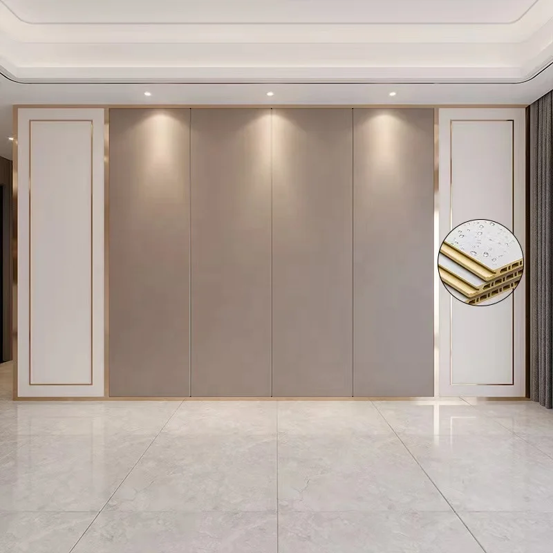 Laminate Sheets for Walls PVC Film Laminated WPC Wall Panel PVC Cladding Cheap