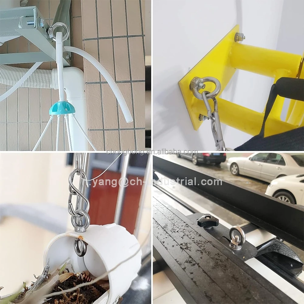 M6 M8 M10 M12 M20 Stainless Steel Ring Shape Oval Threaded Lifting Eye Nut DIN582 Lifting Nut 304 316 Stainless Eye Nut