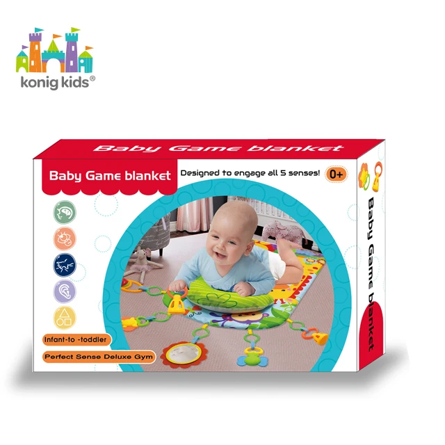 Konig Kids New  Baby Playing Mat Baby Activity Game Mat With Hanging Toy Baby With Pillow
