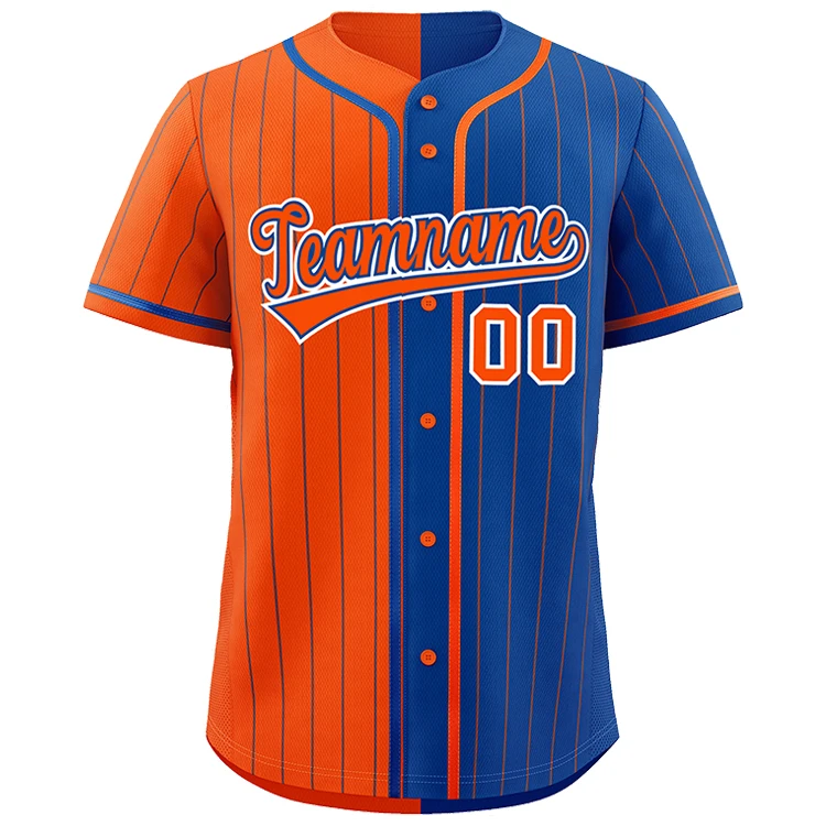 Custom Vintage Baseball Jersey Shirt with 3D Embroidery Striped Patchwork Design Unisex Plus Size for Men and Women