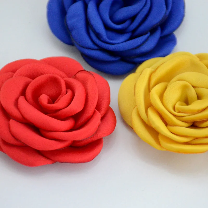 22  NEW 6cm Artificial Decorative Handmade Chiffon Fabric Flower For Dresses Clothing