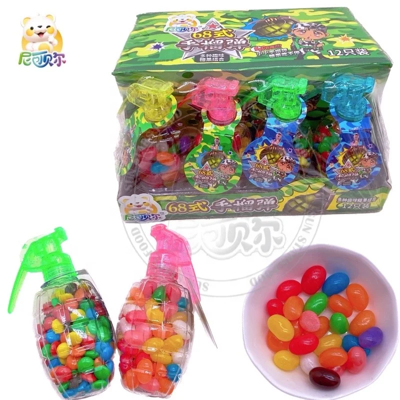 New Item Interesting Grenade Toy Candy For Kids Gummy Candy Jelly beans and chocolate beans