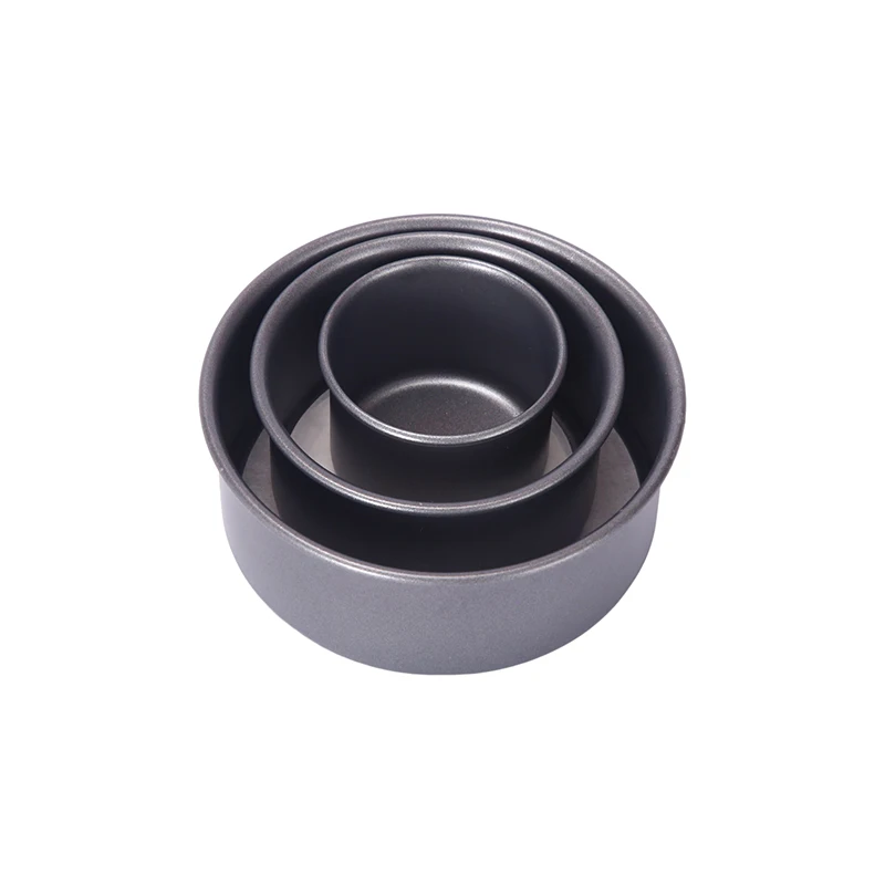 4-Inch black cake mold round cake can non stick removable bottom baking pan cake baking mold