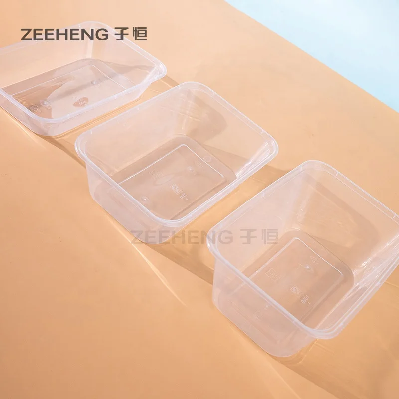 Rectangular clear disposable pp plastic food container takeaway/take out delivery lunch box
