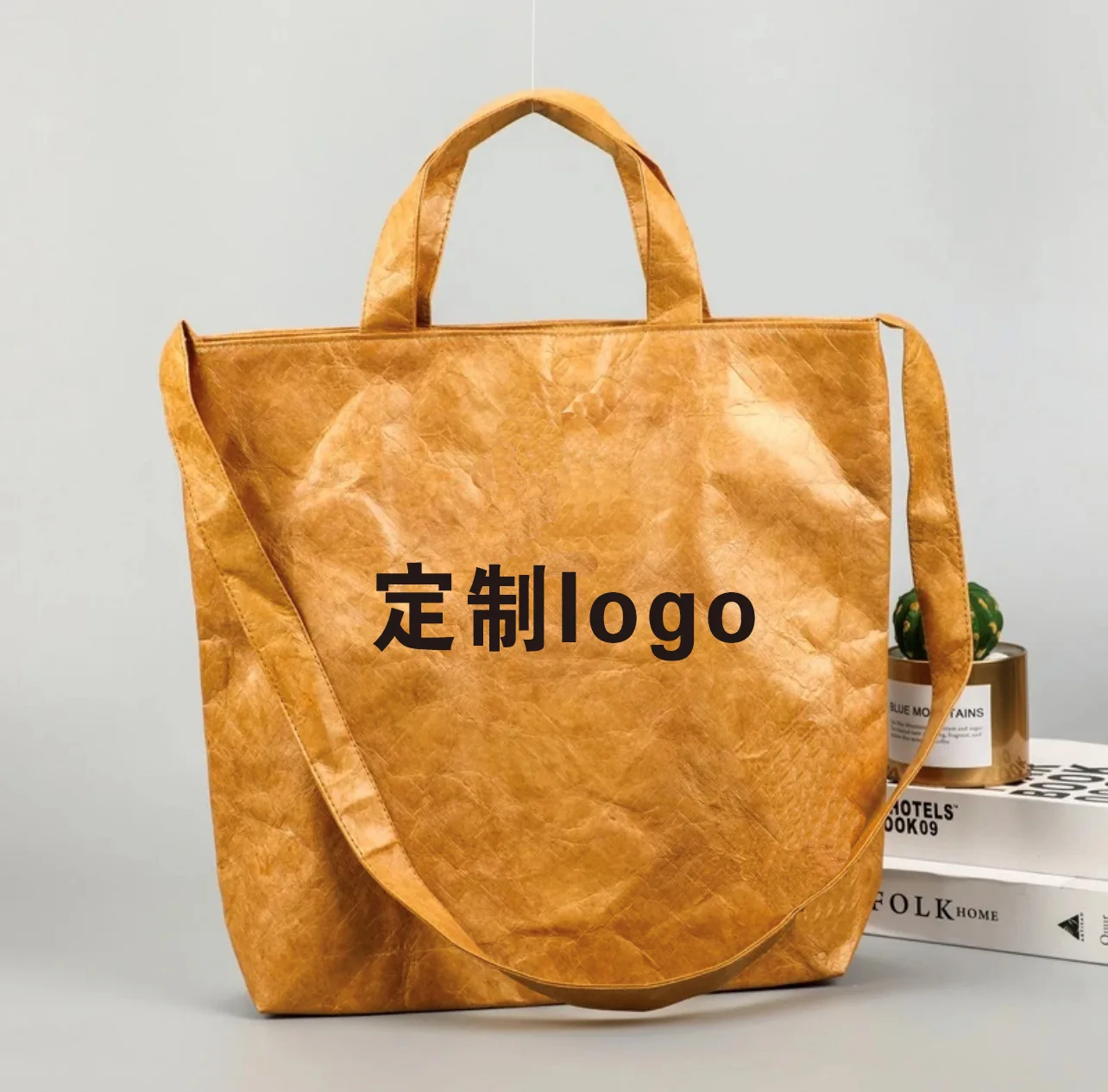 Customized Waterproof Dupont Paper Handbag Promotional Waterproof Shopping Bag