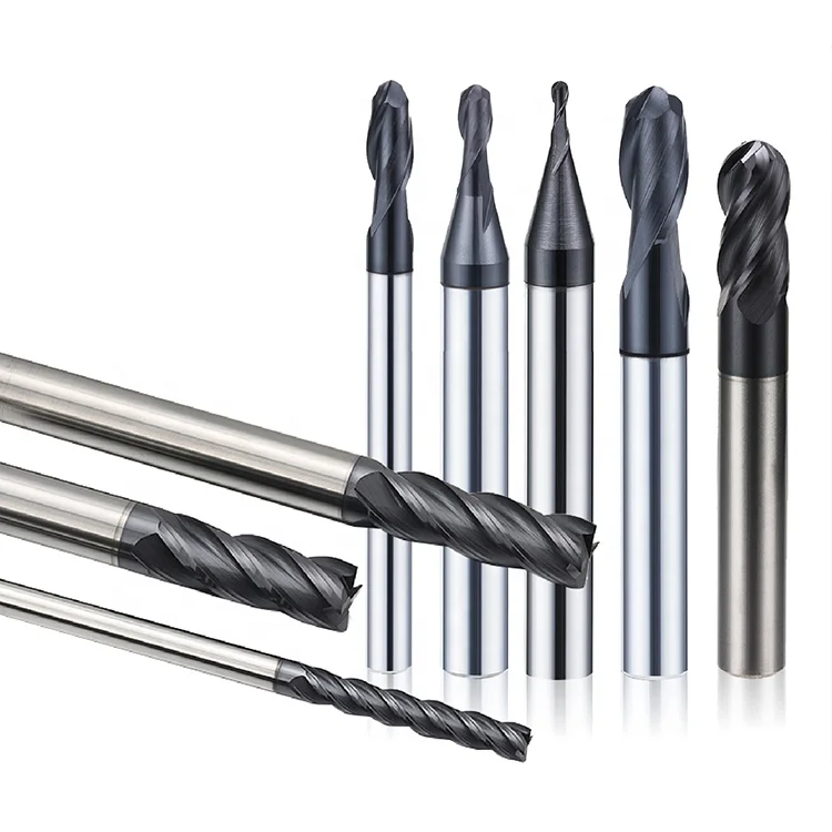 China Manufactory Supplier Tungsten Carbide Cutting Tools HRC 55 HRC 60 1/2/3/4 Flutes Solid Carbide End Mill